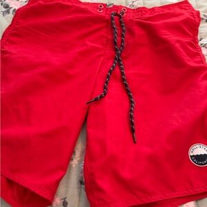 Hollister Men's Bright Red Board Shorts